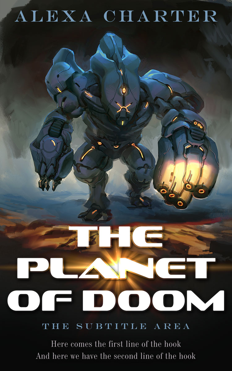 2D view of Shark #21951 - Premade Science Fiction Book Cover