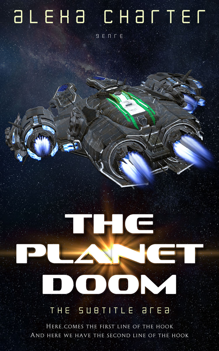 2D view of Shark #21954 - Premade Apocalyptica Book Cover