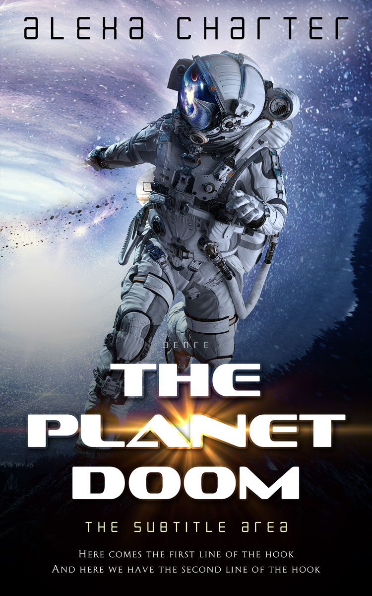 2D view of Premade Science Fiction Book Cover - Ghost