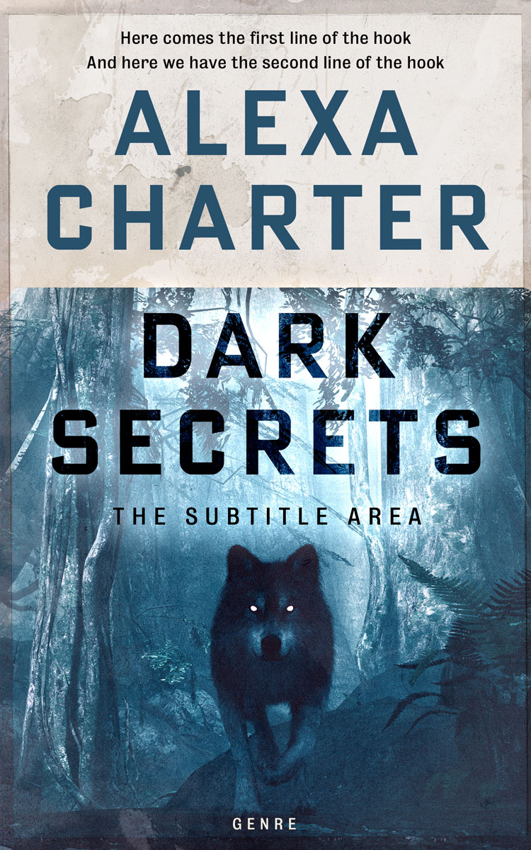 2D view of Quill Gray #22016 - Premade Fantasy Book Cover