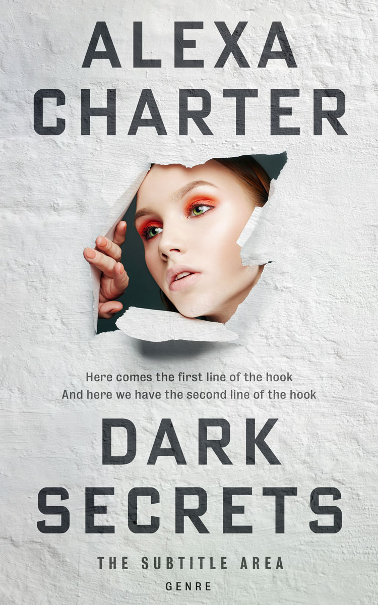 2D view of Premade Mystery & Thriller & Suspense Book Cover - Quill Gray