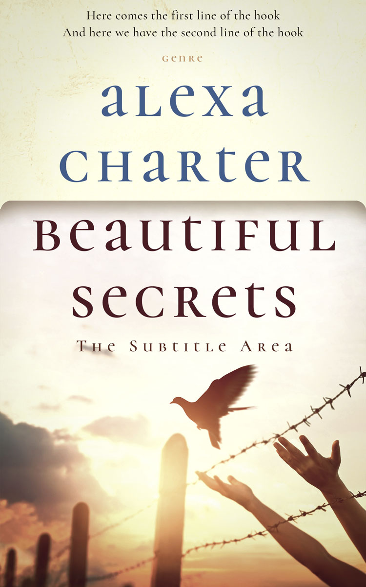 2D view of Premade Literary Fiction Book Cover - Ecru White