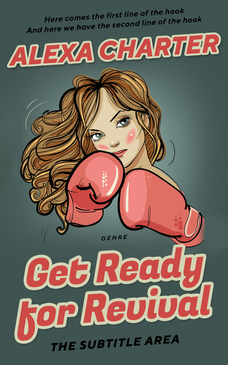 2D view of Premade Chick Lit Book Cover - Mineral Green