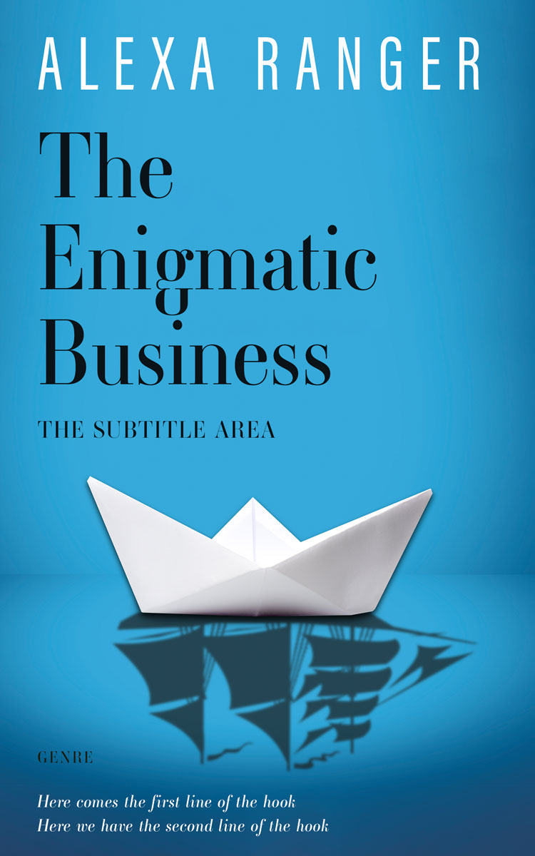 2D view of Curious Blue #22370 - Premade Business Book Cover