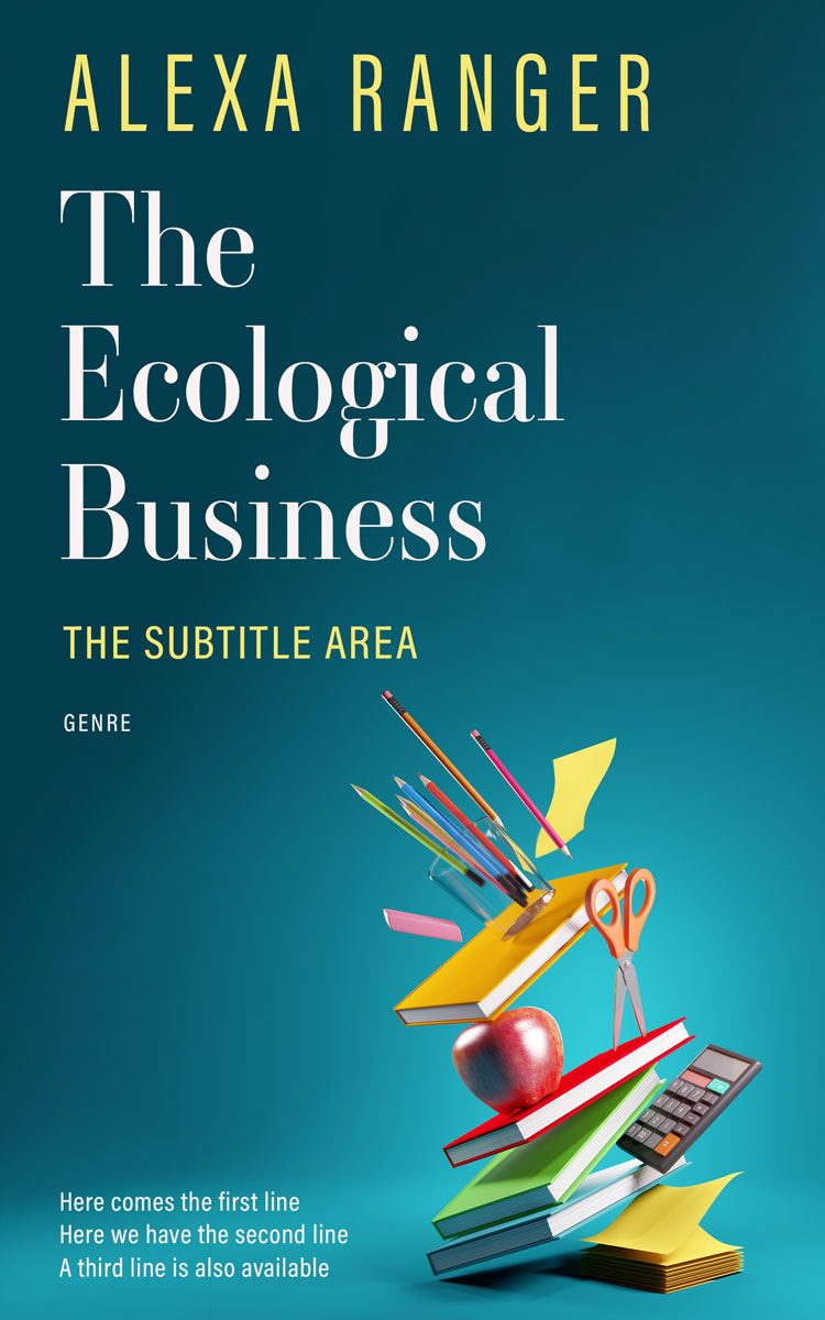 2D view of Deep Sea Green #22382 - Premade Education Book Cover