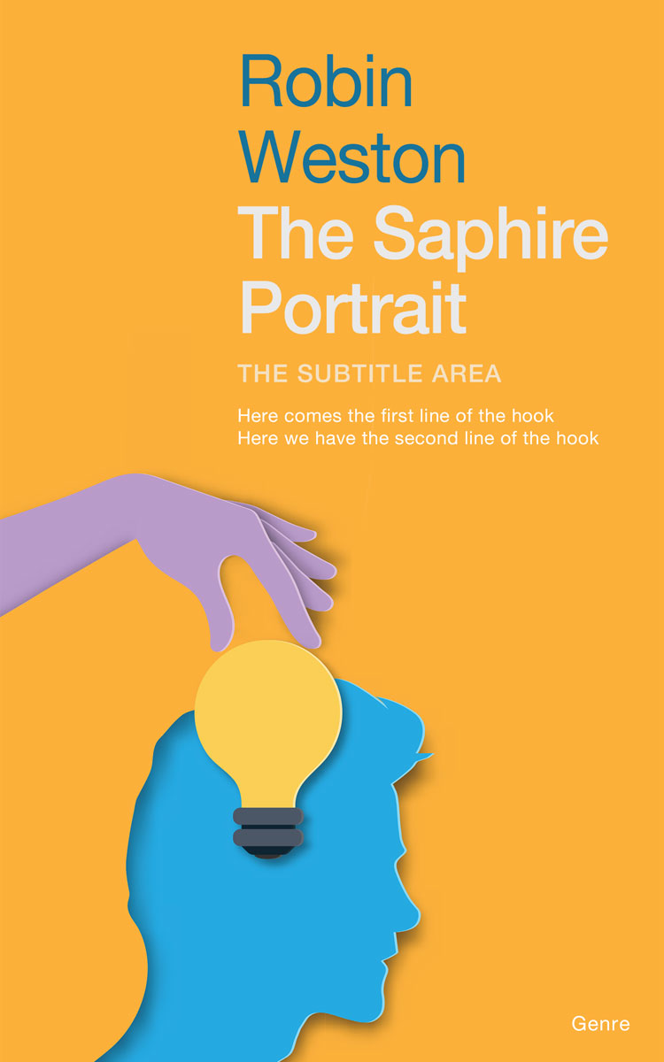 2D view of Yellow Orange #22418 - Premade Business Book Cover