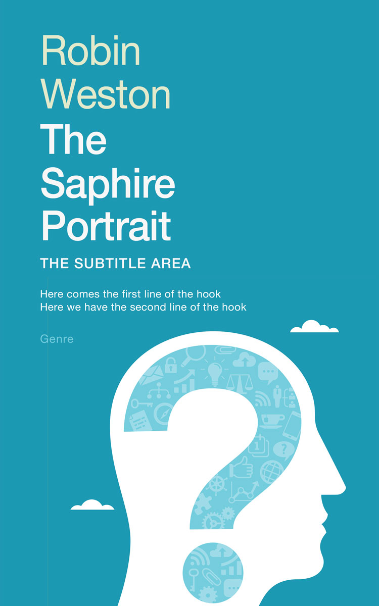 2D view of Premade Self-Improvement & Self-Help Book Cover - Eastern Blue