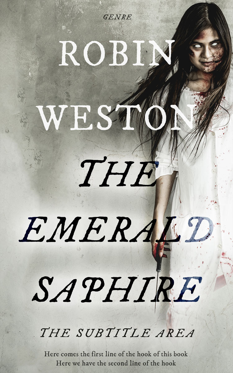 2D view of Premade Horror Book Cover - Mist Gray