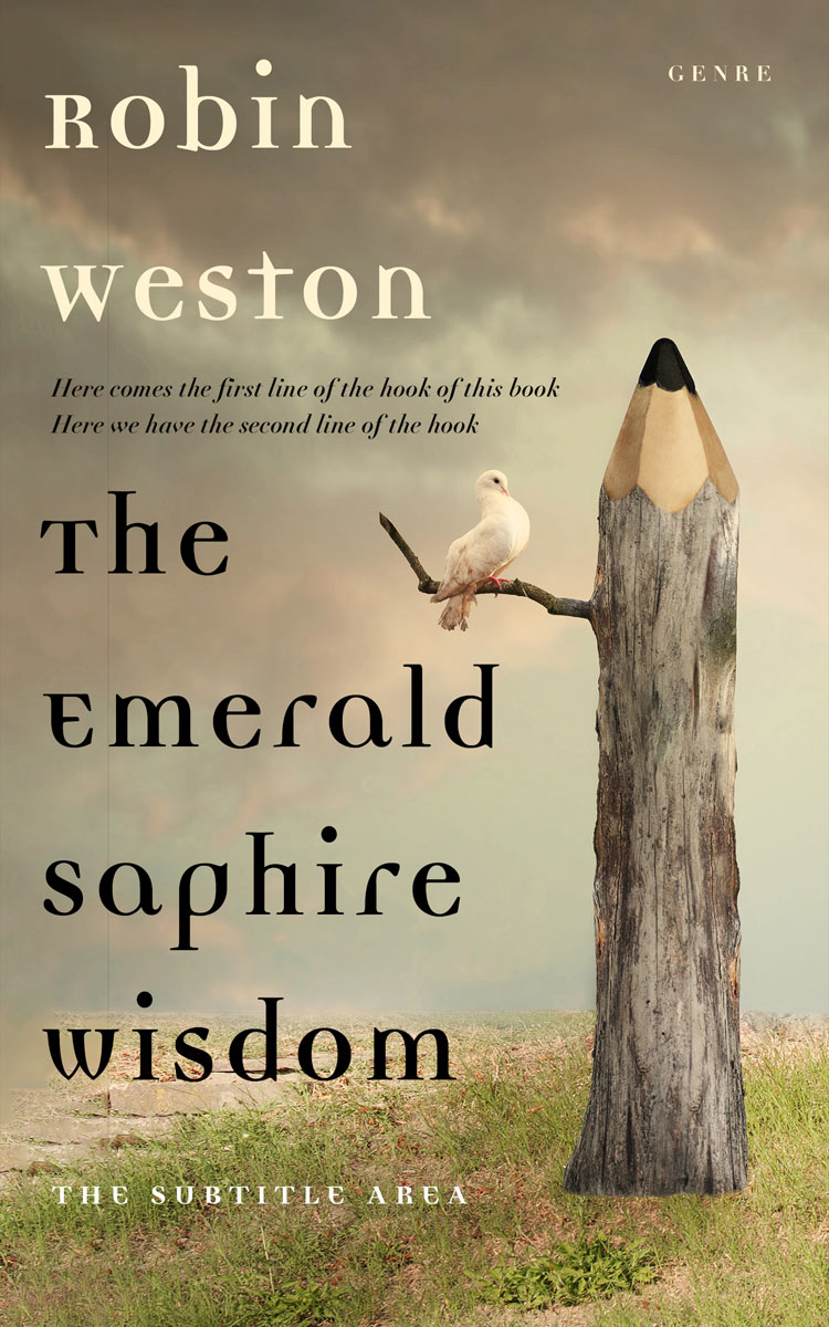 2D view of Premade Abstract Book Cover - Donkey Brown