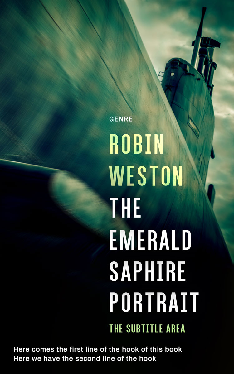 2D view of Premade Action & Adventure Book Cover - Black Bean