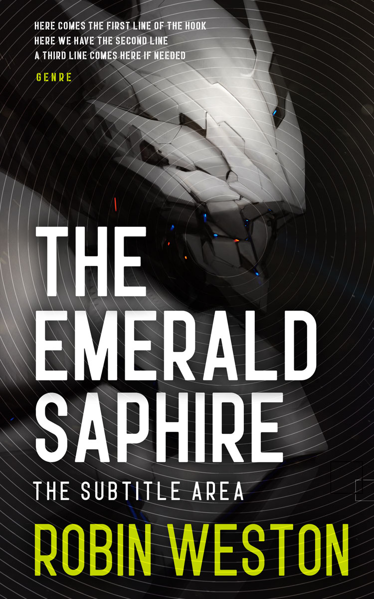 2D view of Premade Science Fiction Book Cover - Cod Gray