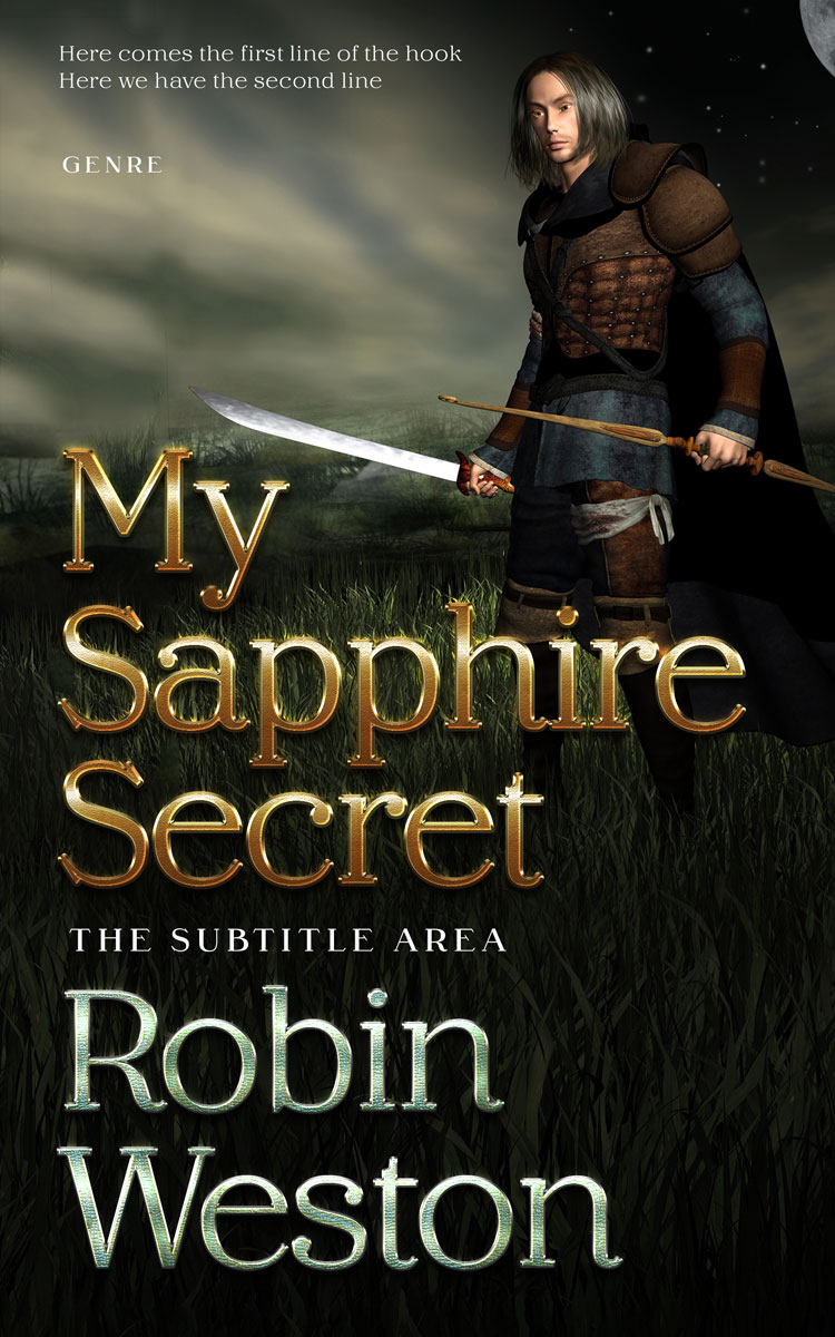 2D view of Rangoon Green #22625 - Premade Fantasy Book Cover