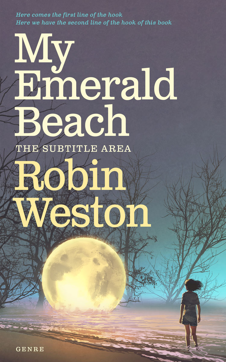 2D view of Premade Fantasy Book Cover - Mid Gray