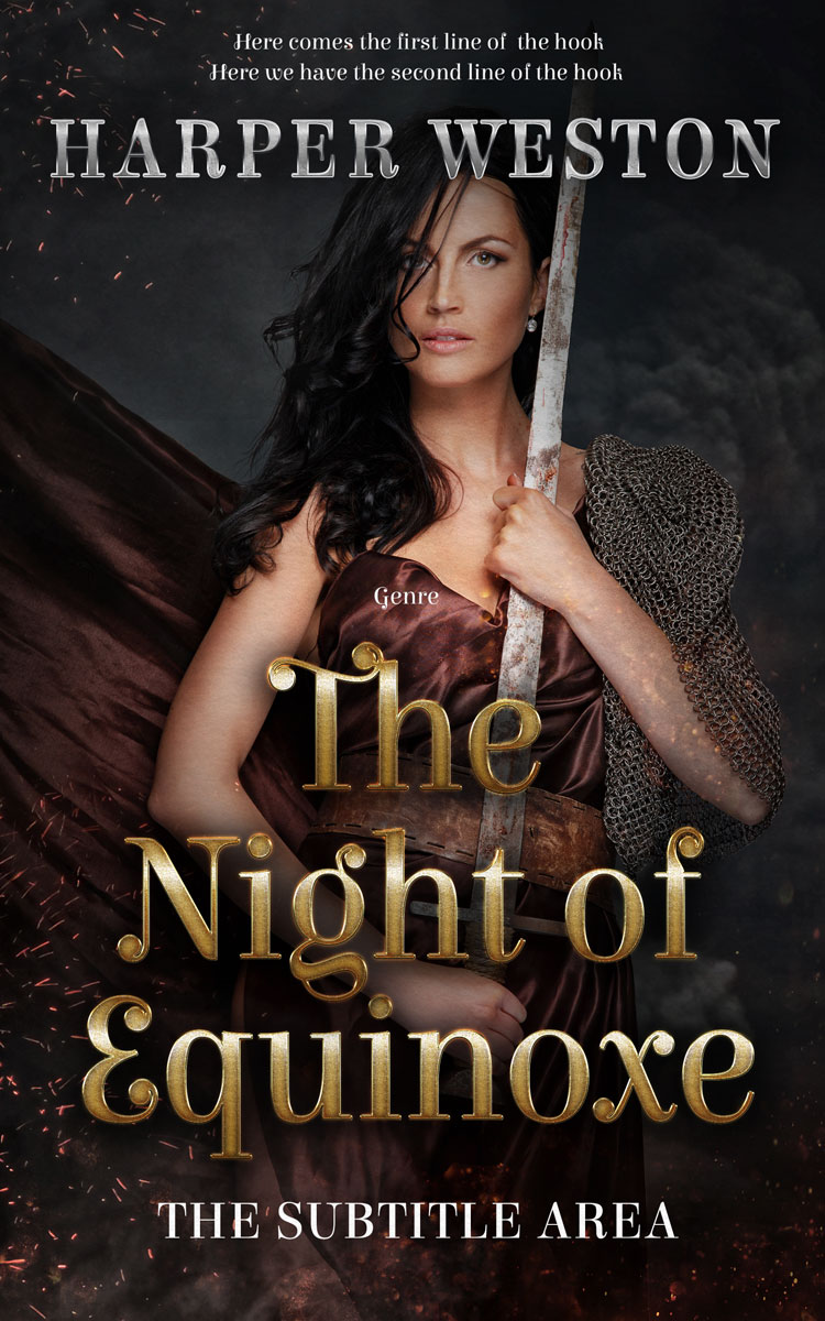 2D view of Cocoa Brown #22747 - Premade Fantasy Book Cover