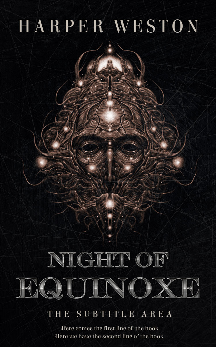 2D view of Cod Gray #22755 - Premade Fantasy Book Cover