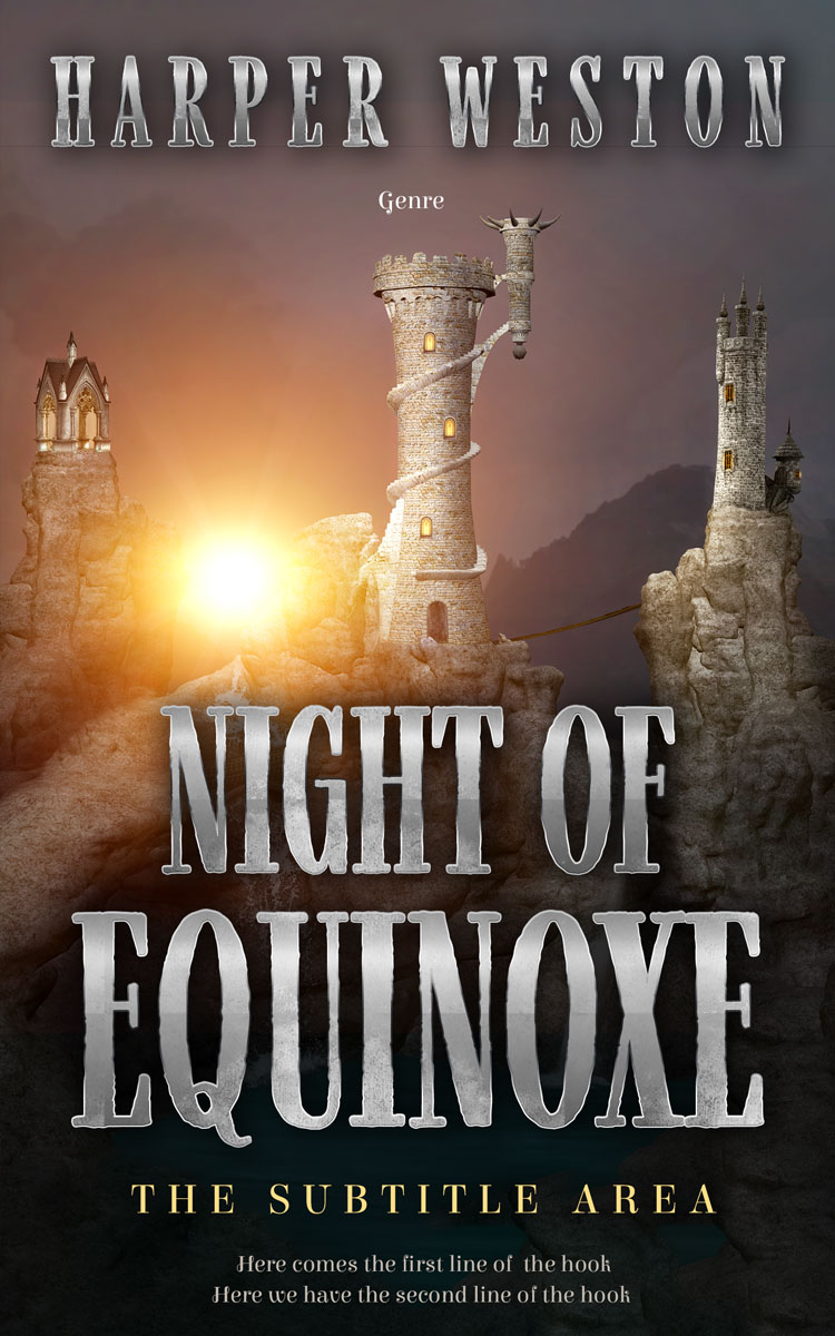 2D view of Premade Fantasy Book Cover - Dune