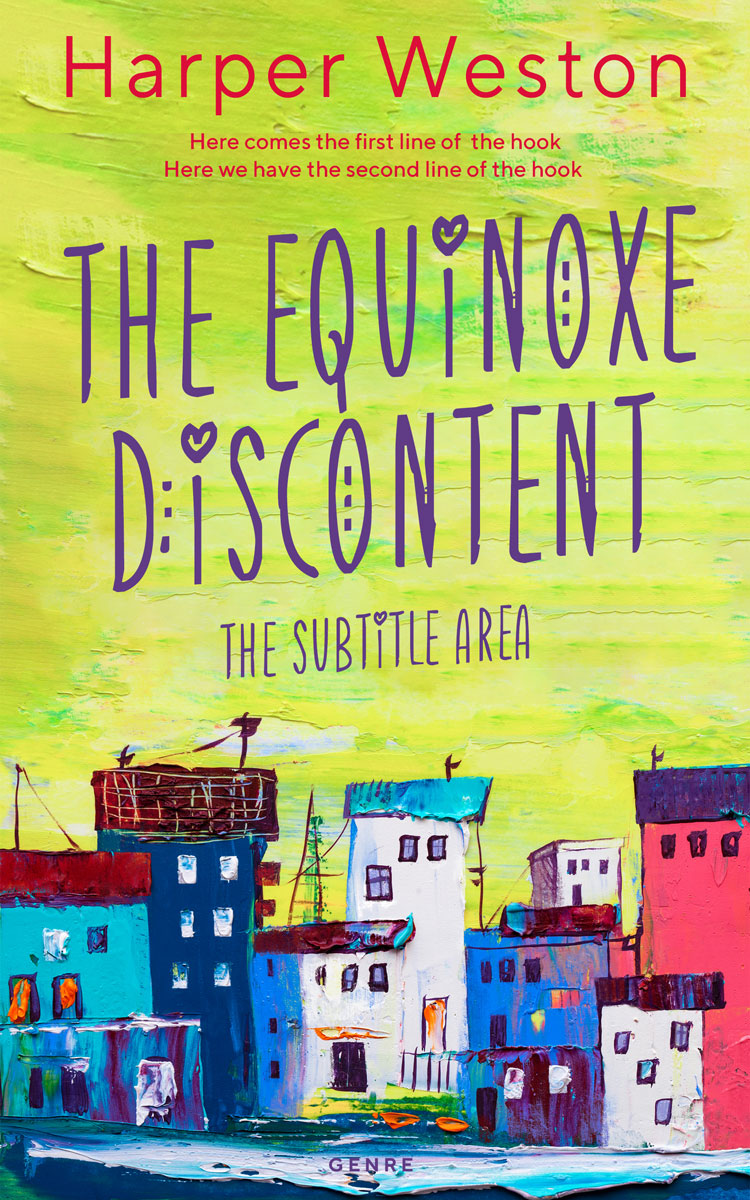 2D view of Yellow Green #22792 - Premade Abstract Book Cover