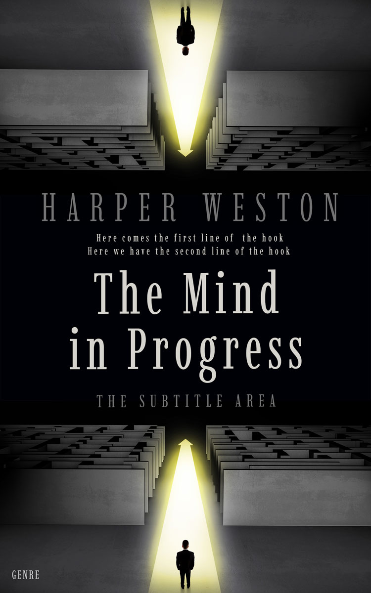 2D view of Premade Business Book Cover - Cod Gray