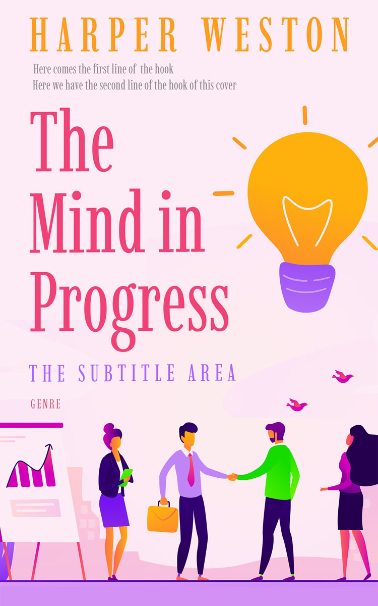 2D view of Premade Business Book Cover - Carousel Pink