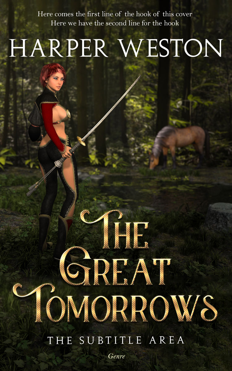 2D view of Rangoon Green #22951 - Premade Fantasy Book Cover