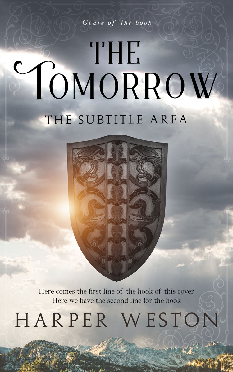 2D view of Premade Fantasy Book Cover - Oslo Gray