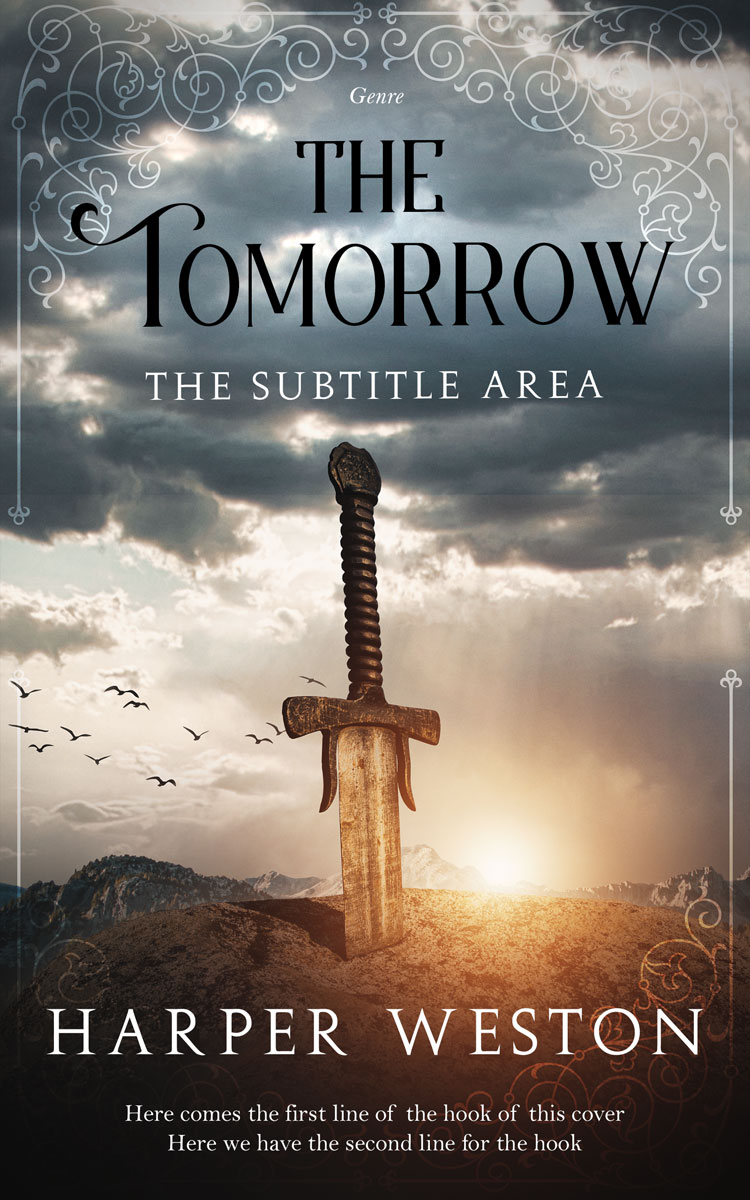 2D view of Premade Historical Book Cover - Fuscous Gray