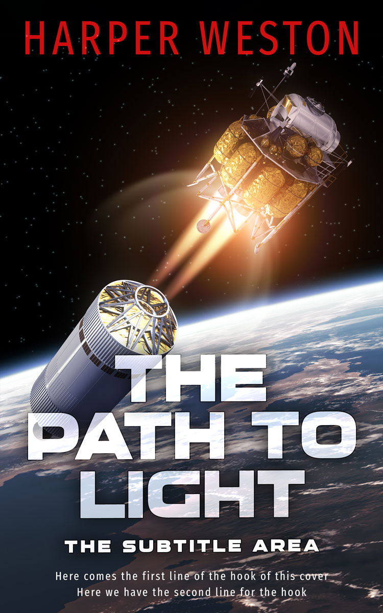 2D view of Clam Shell #23014 - Premade Science Fiction Book Cover