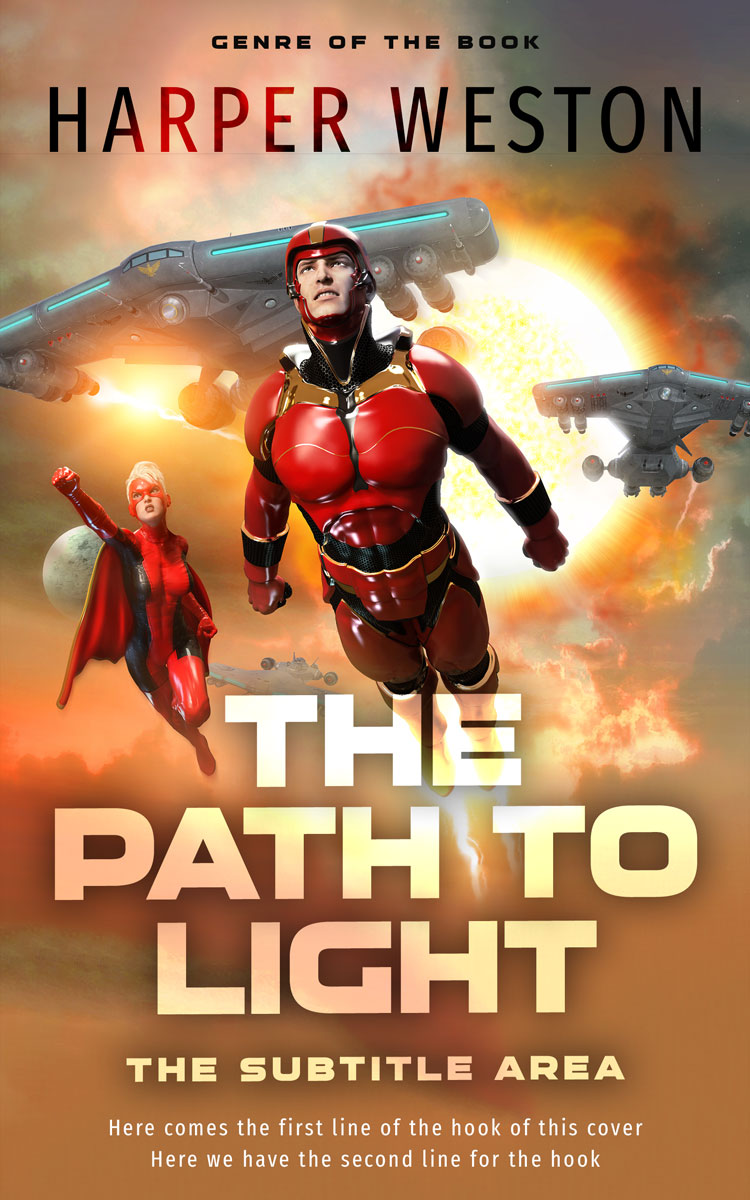 2D view of Santa Fe #23016 - Premade Science Fiction Book Cover