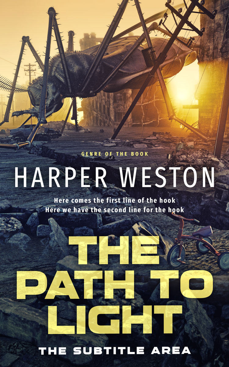 2D view of Premade Apocalyptica Book Cover - Putty