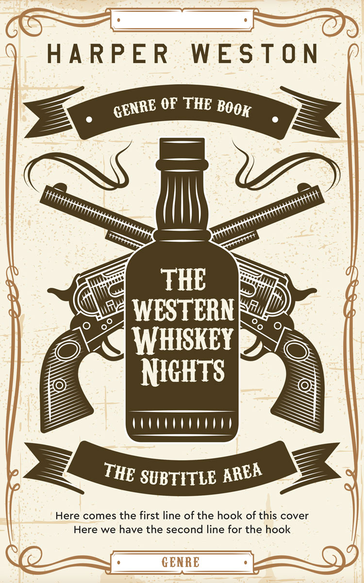 2D view of Parchment #23033 - Premade Action & Adventure Book Cover