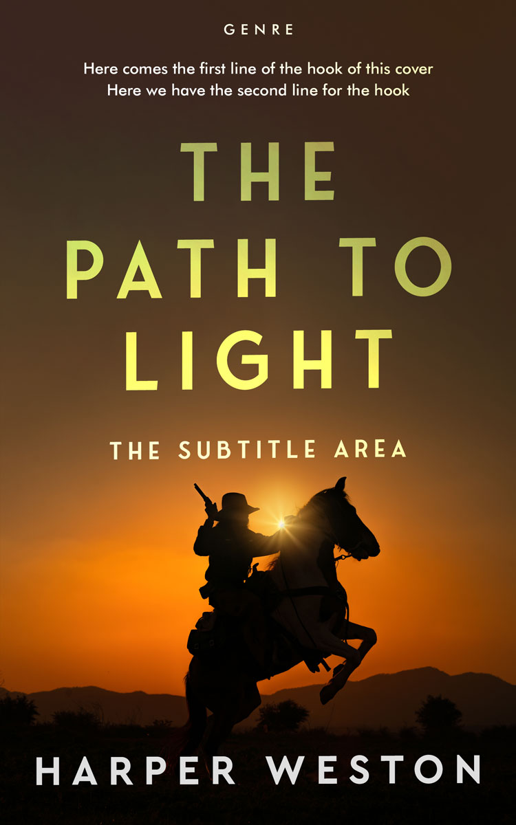 2D view of Premade Action & Adventure Book Cover - Black Marlin