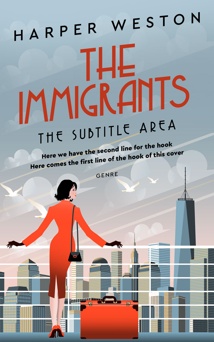 2D view of Tower Gray #23108 - Premade Travel Book Cover