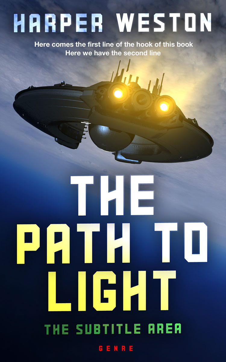 2D view of Ebony Clay #23127 - Premade Science Fiction Book Cover