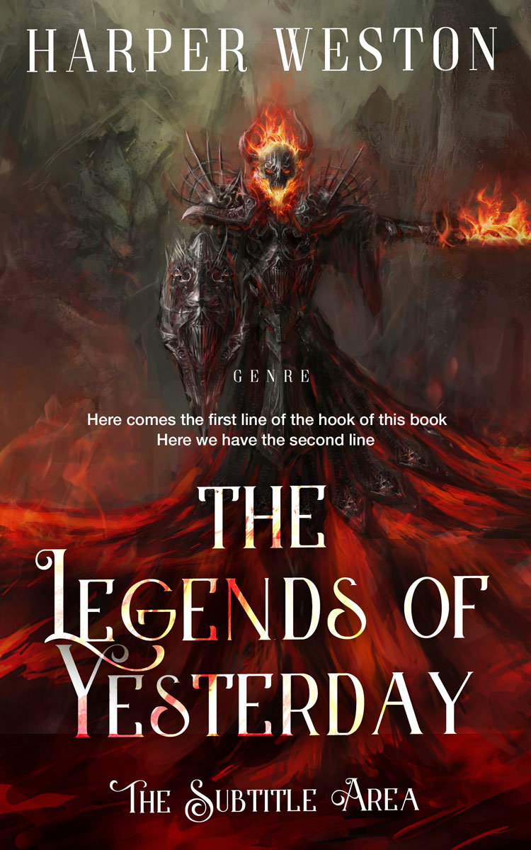 2D view of Premade Fantasy Book Cover - Cork