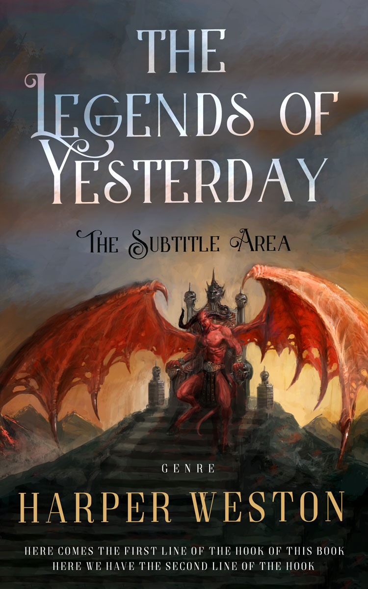 2D view of Premade Fantasy Book Cover - Masala