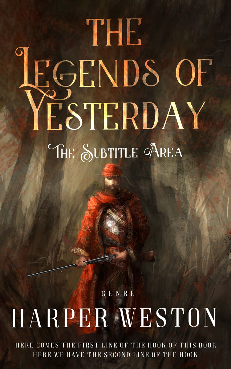 2D view of Black Marlin #23138 - Premade Fantasy Book Cover