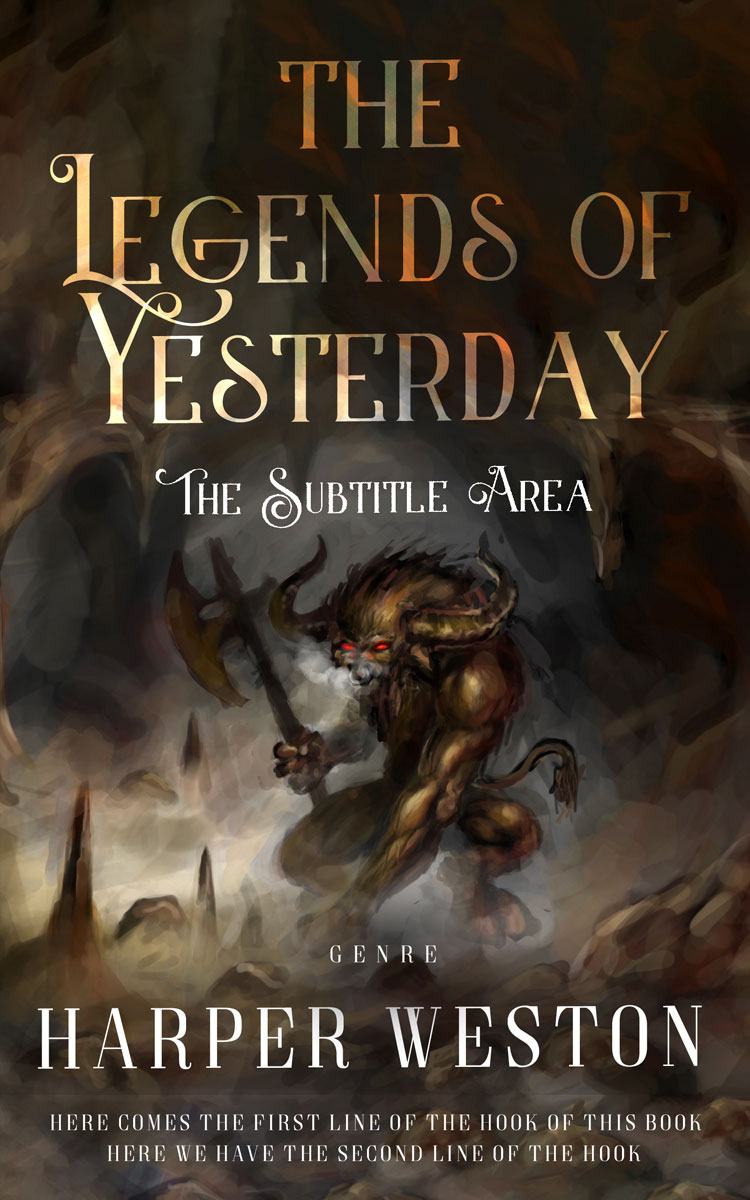 2D view of Birch #23139 - Premade Fantasy Book Cover