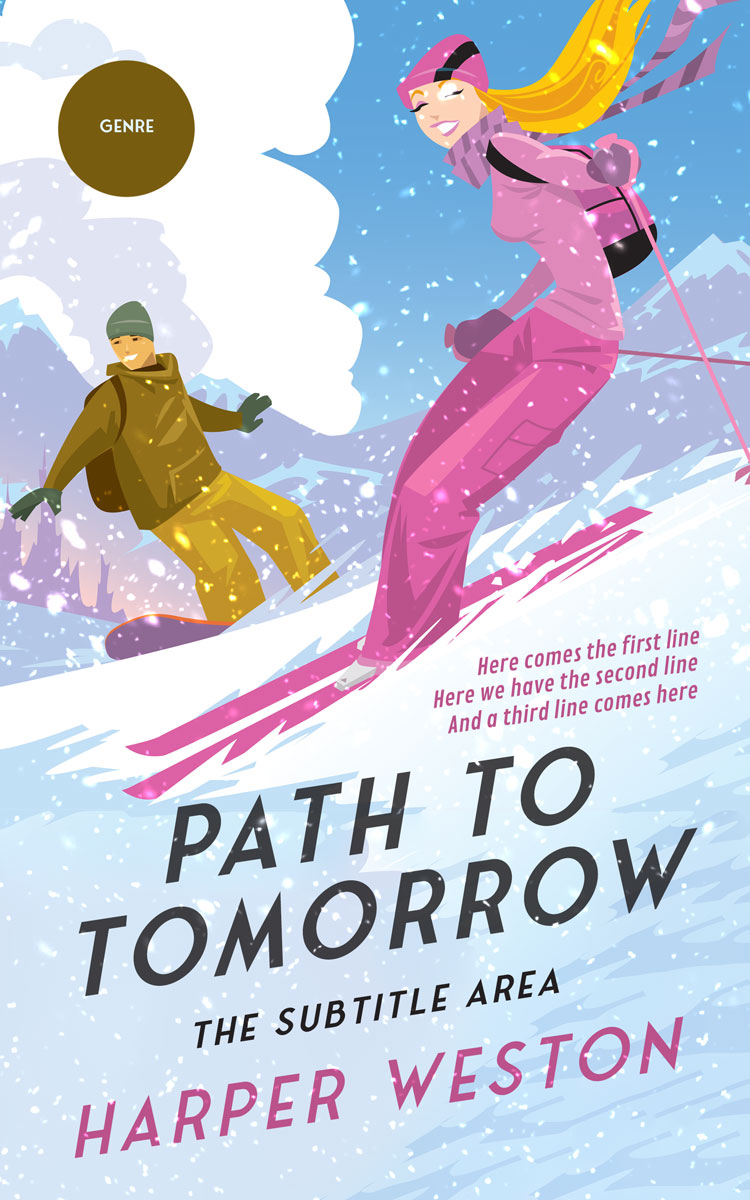 2D view of Periwinkle Gray #23166 - Premade Chick Lit Book Cover