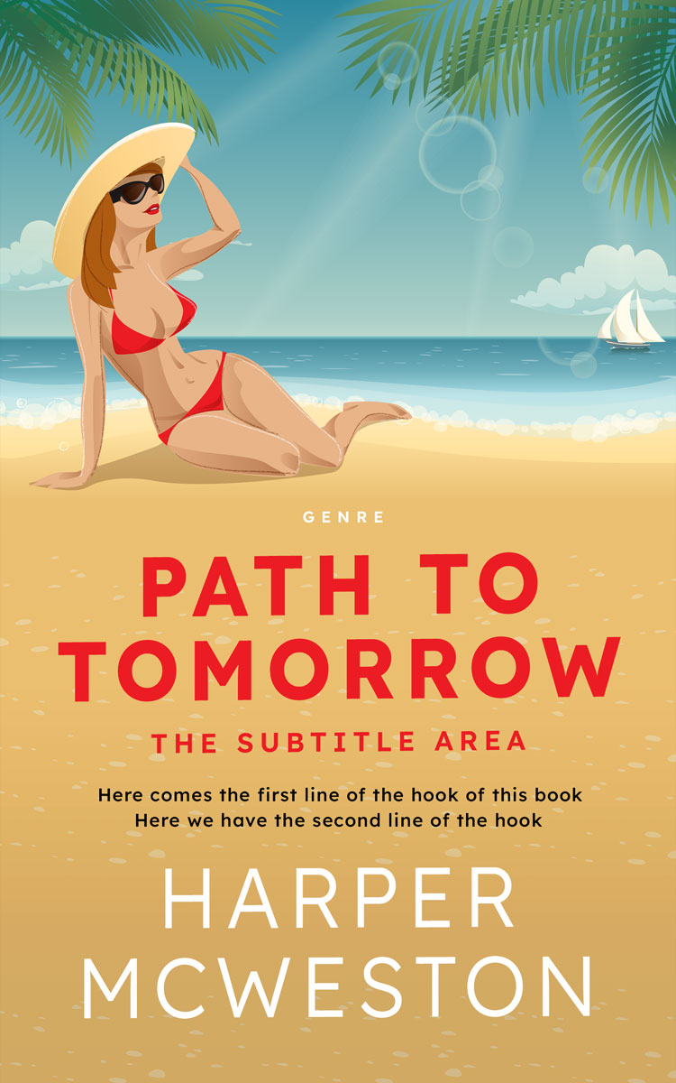 2D view of Premade Chick Lit Book Cover - Harvest Gold