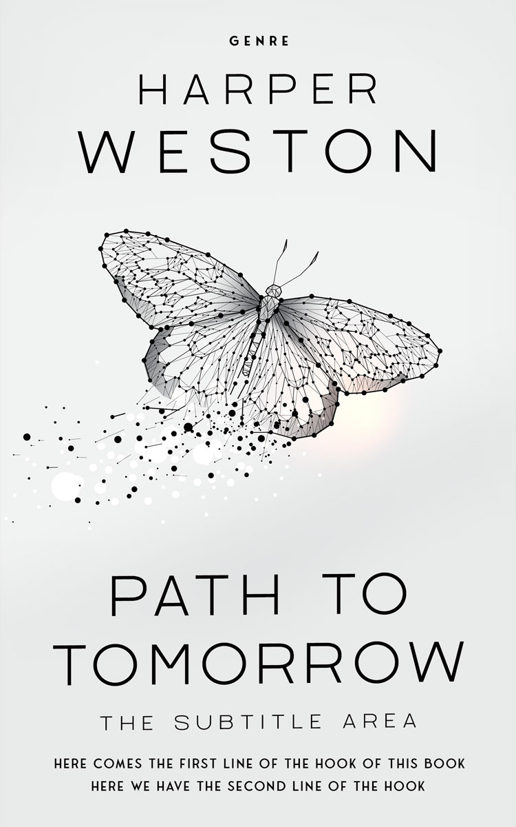 2D view of Premade Self-Improvement & Self-Help Book Cover - Black Haze