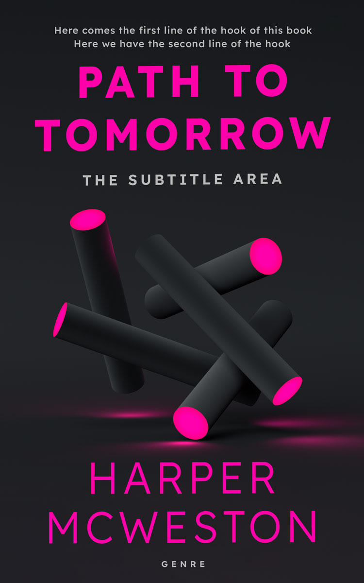 2D view of Shark #23189 - Premade Abstract Book Cover | BookCoverZone