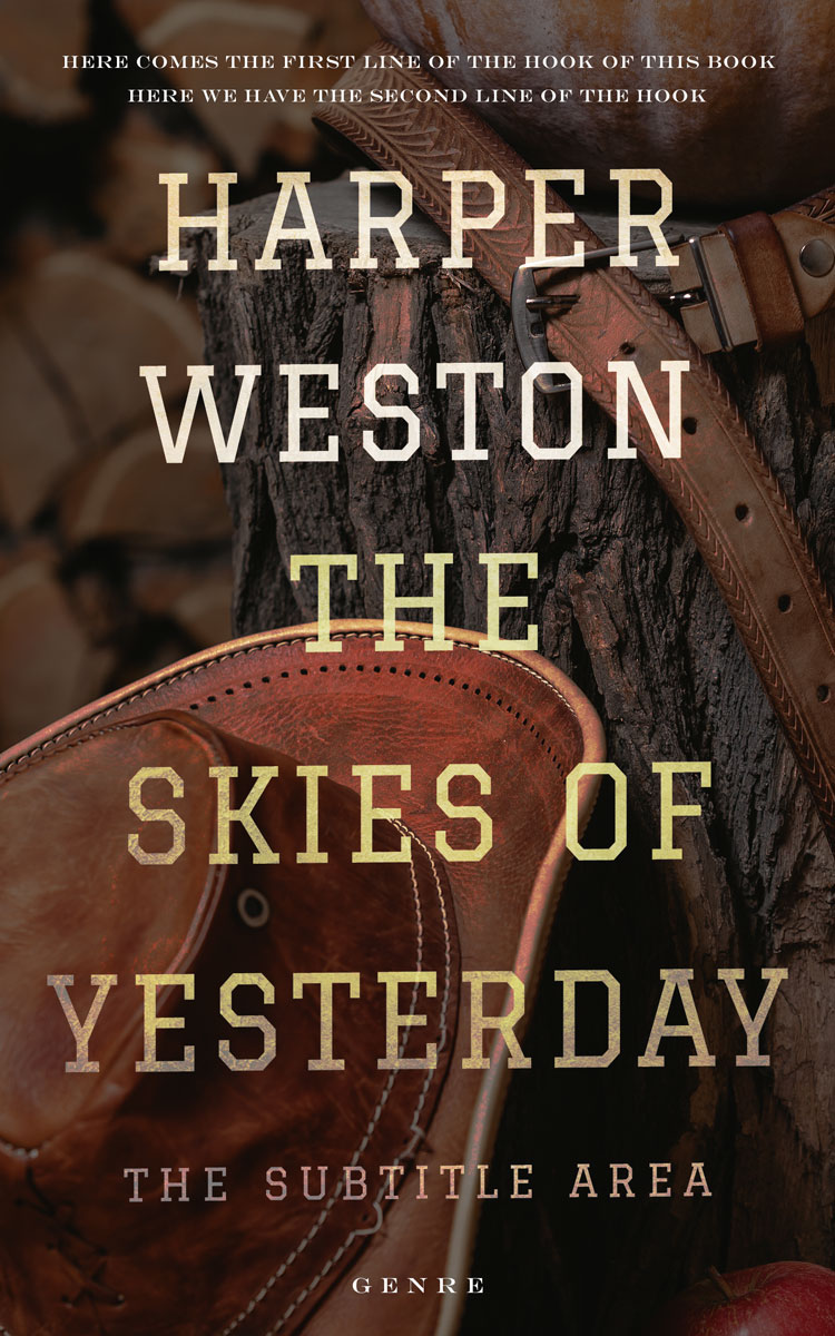 2D view of Bistre #23217 - Premade Western Book Cover
