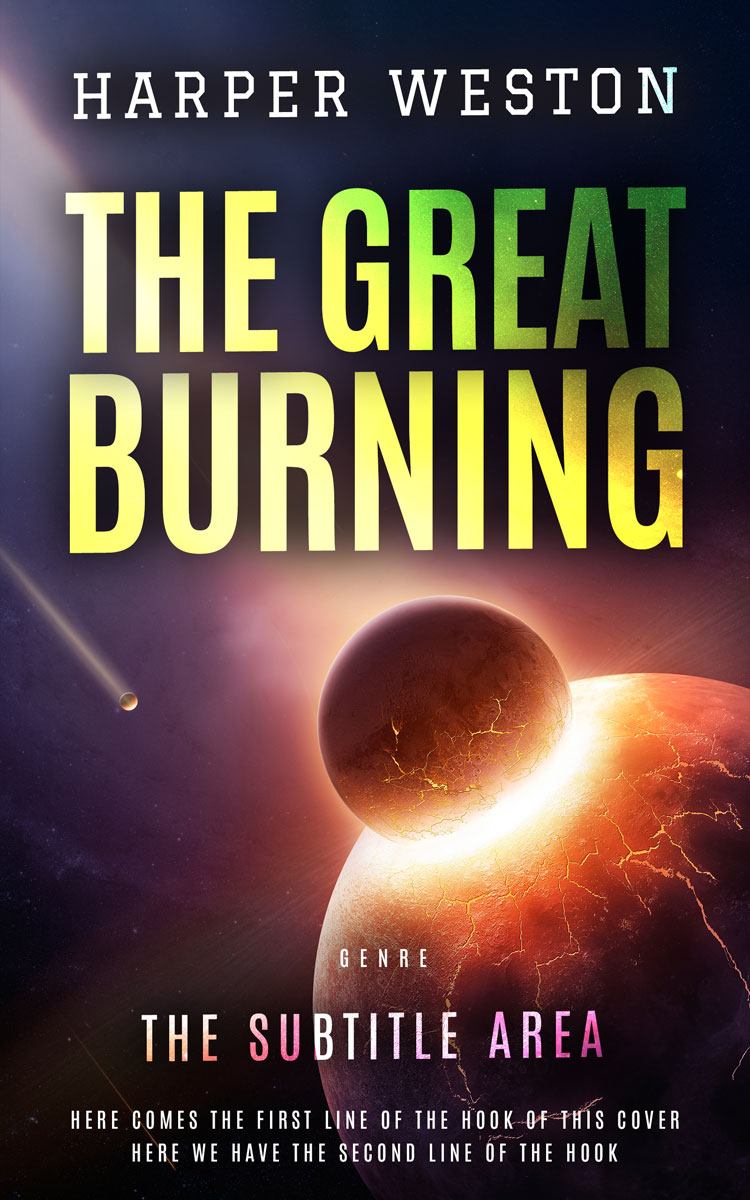 2D view of Harvest Gold #23238 - Premade Apocalyptica Book Cover