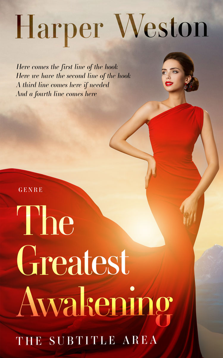 2D view of Cameo #23275 - Premade Chick Lit Book Cover