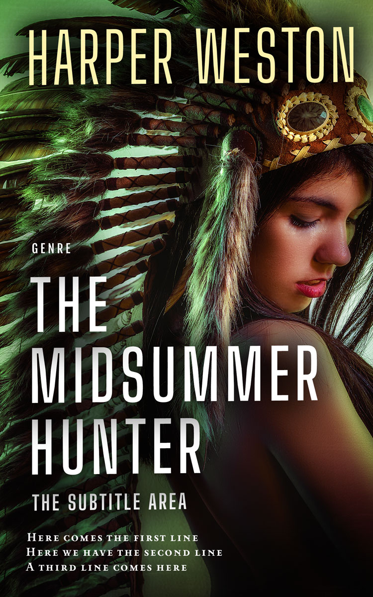 2D view of Premade Western Book Cover - Oil