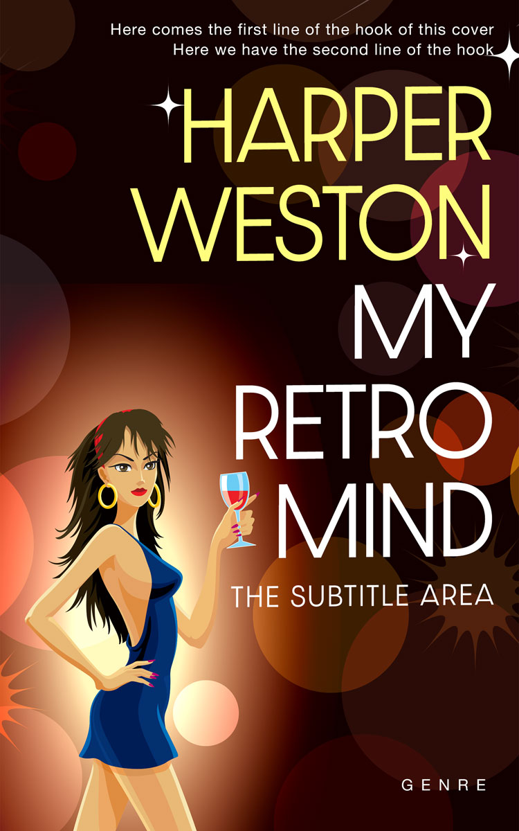 2D view of Harvest Gold #23329 - Premade Abstract Book Cover