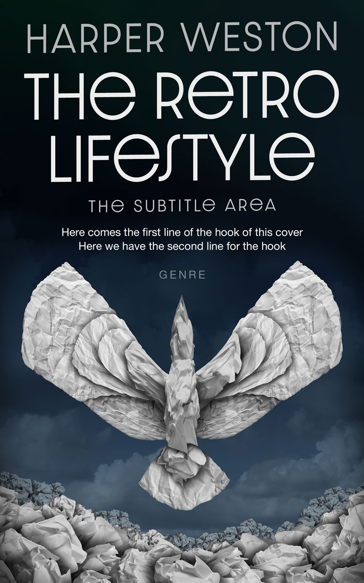2D view of Silver #23348 - Premade Surreal Book Cover