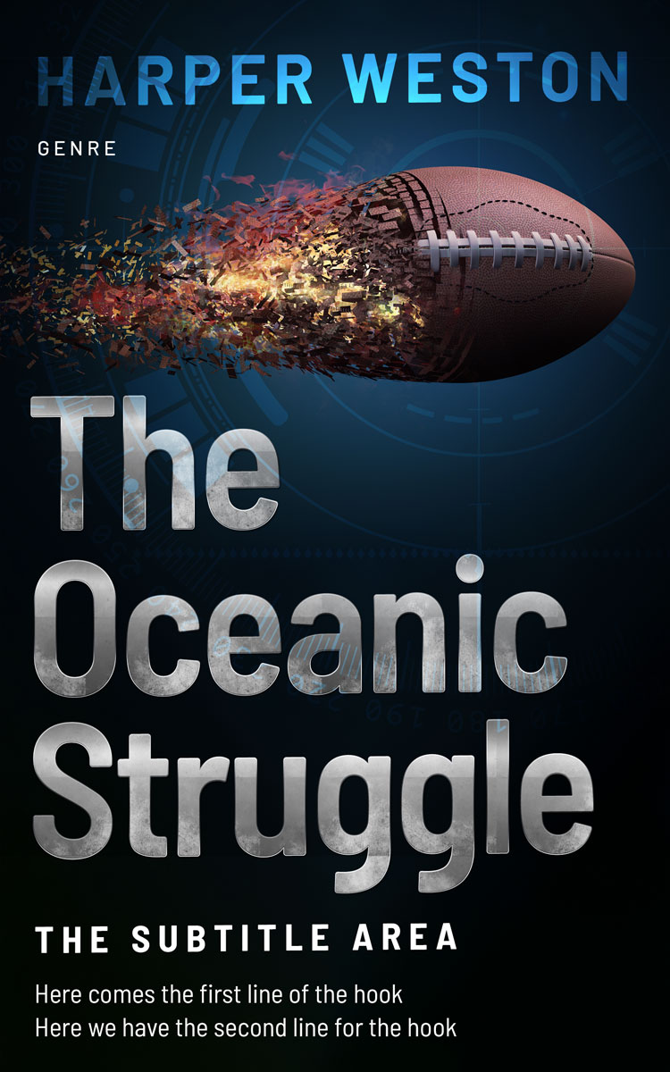 2D view of Martini #23370 - Premade Action & Adventure Book Cover