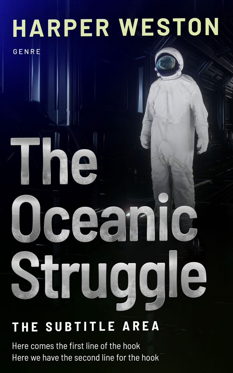 2D view of Gray Nickel #23374 - Premade Apocalyptica Book Cover