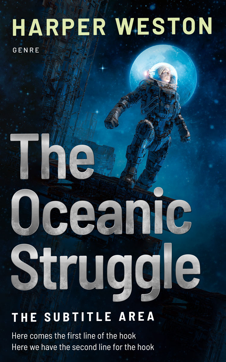 2D view of Pumice #23375 - Premade Science Fiction Book Cover